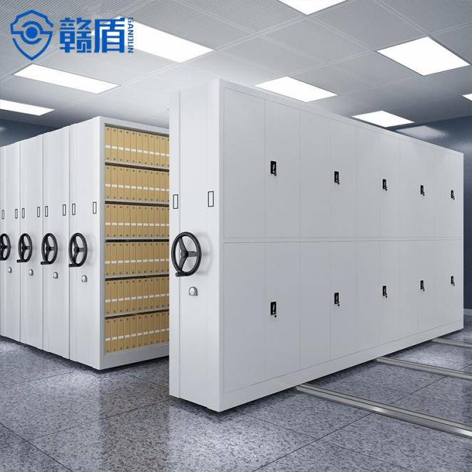 Office High Density Mobile Filing Shelving System Manual Cabinet For L