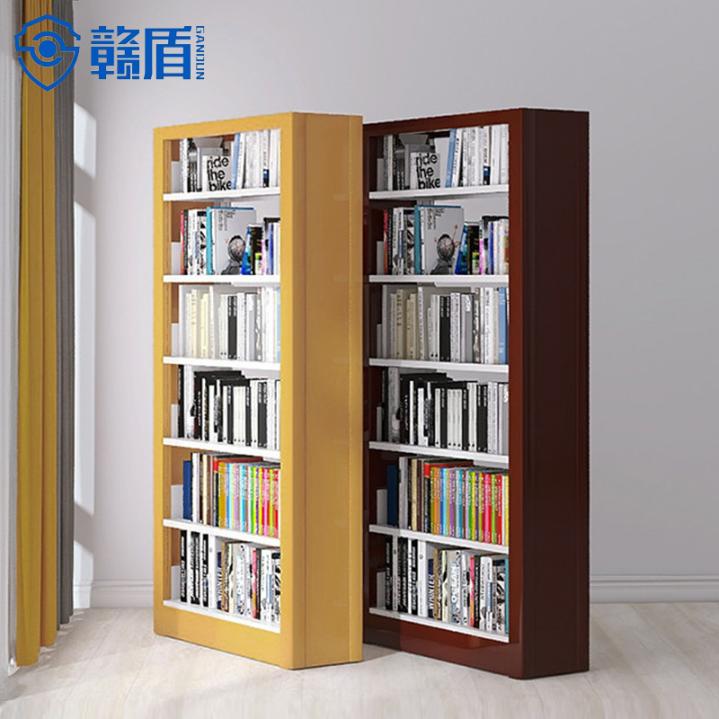 Metal Bookshelf Steel Book Rack School Library Bookcase Wooden Double